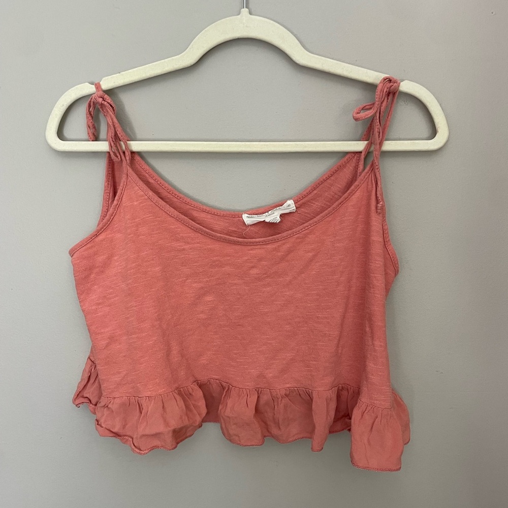 Urban Outfitters Coral Pink Tie Tank Top
